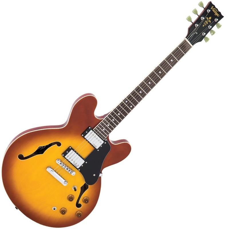 vintage-vsa500-reissued-semi-acoustic-guitar-honeyburst Vintage VSA500 ReIssued Semi Acoustic Guitar ~ Honeyburst