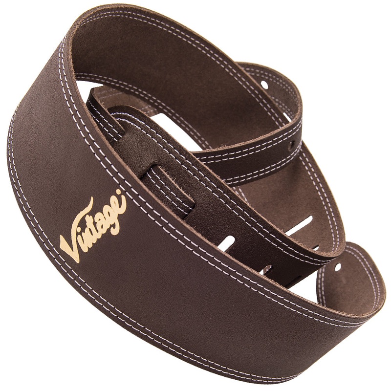 vintage-leather-guitar-strap-brown Vintage Leather Guitar Strap ~ Brown
