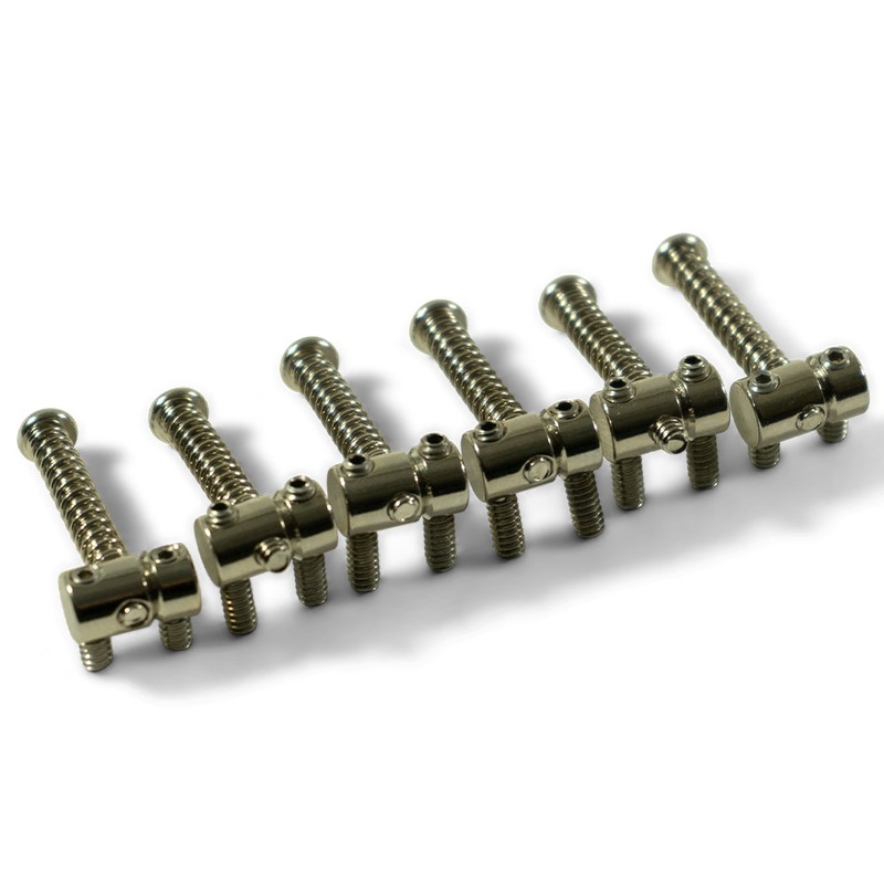 kluson-brass-6-saddle-set-for-fender-telecaster-nickel Kluson Brass 6 Saddle Set For Fender Telecaster Nickel