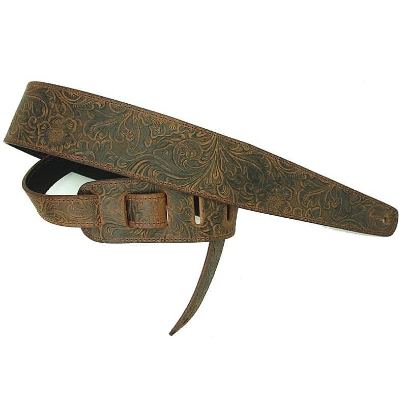 lm-products-guitar-strap-tooled-leather-guitar-strap-brown-western-pattern-ls-2304t-free-shipping-in-the-usa LM Products Guitar Strap Tooled Leather Guitar Strap Brown Western Pattern LS-2304T *Free Shipping in the USA*