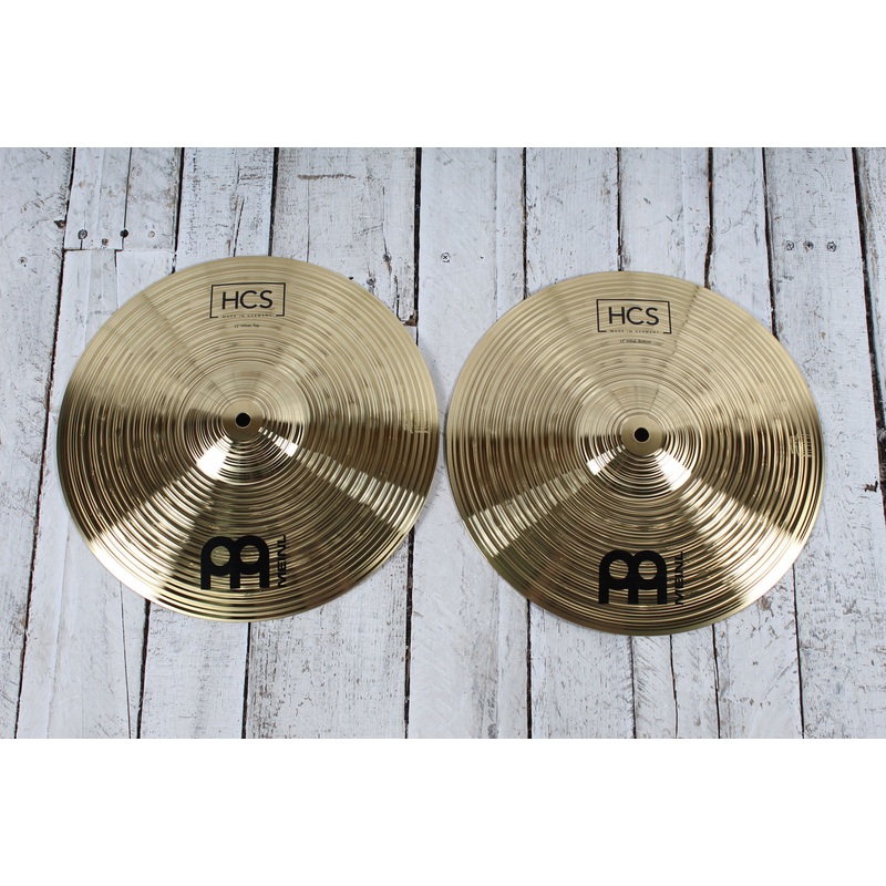 meinl-hcs13h-hihat-cymbal-13-inch-hcs-hi-hat-drum-cymbal-pair-traditional-finish Meinl HCS13H HiHat Cymbal 13 Inch HCS Hi Hat Drum Cymbal Pair Traditional Finish