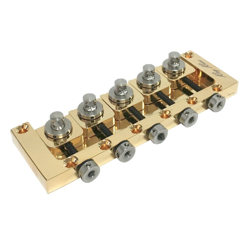 genuine-ray-ross-bass-bridge-5-string-17mm-gold-rrb517g Genuine Ray Ross Bass Bridge 5 String 17mm Gold RRB517G