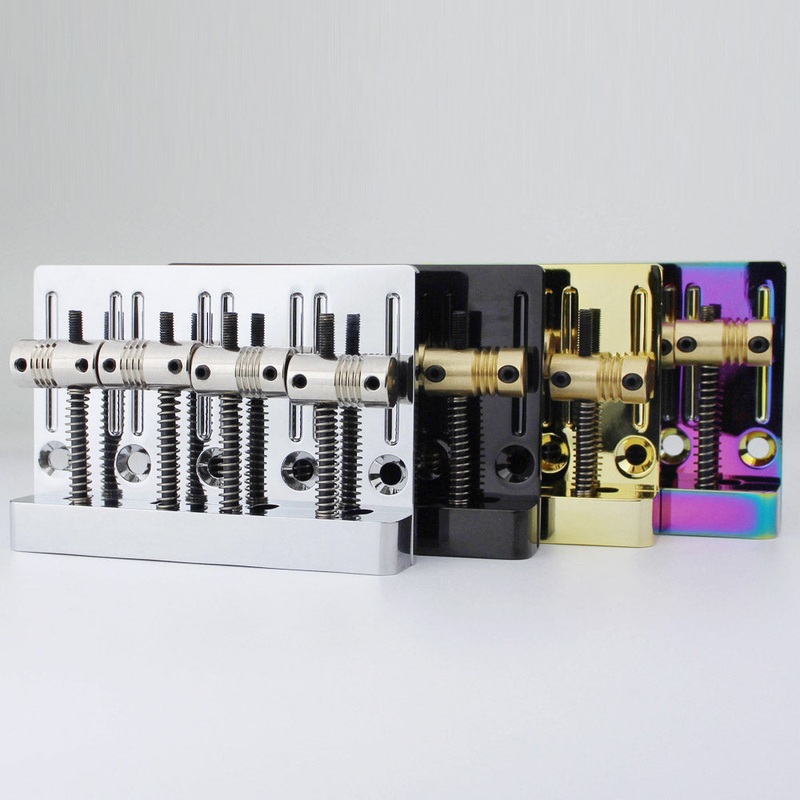 guyker-jazz-bass-bridge-4-string-machined-brass-saddles-gb403-chrome Guyker Jazz Bass Bridge 4-String Machined Brass Saddles GB403 Chrome