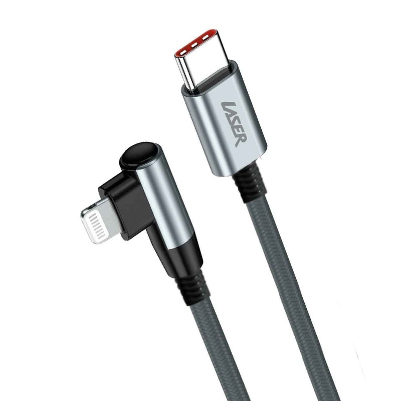laser-1m-18w-right-angle-lightning-to-usb-c-braided-cable Laser 1m 18W Right Angle Lightning to USB-C Braided Cable