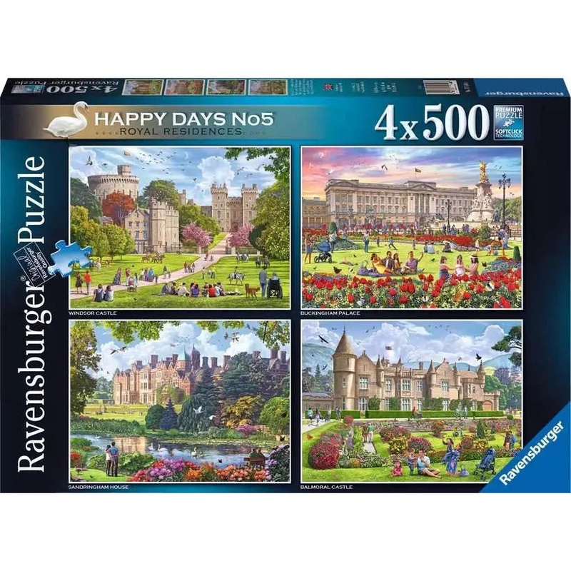 ravensburger-4x500pc-happy-days-no-5-royal-residences-puzzle Ravensburger 4x500pc Happy Days No. 5 Royal Residences Puzzle