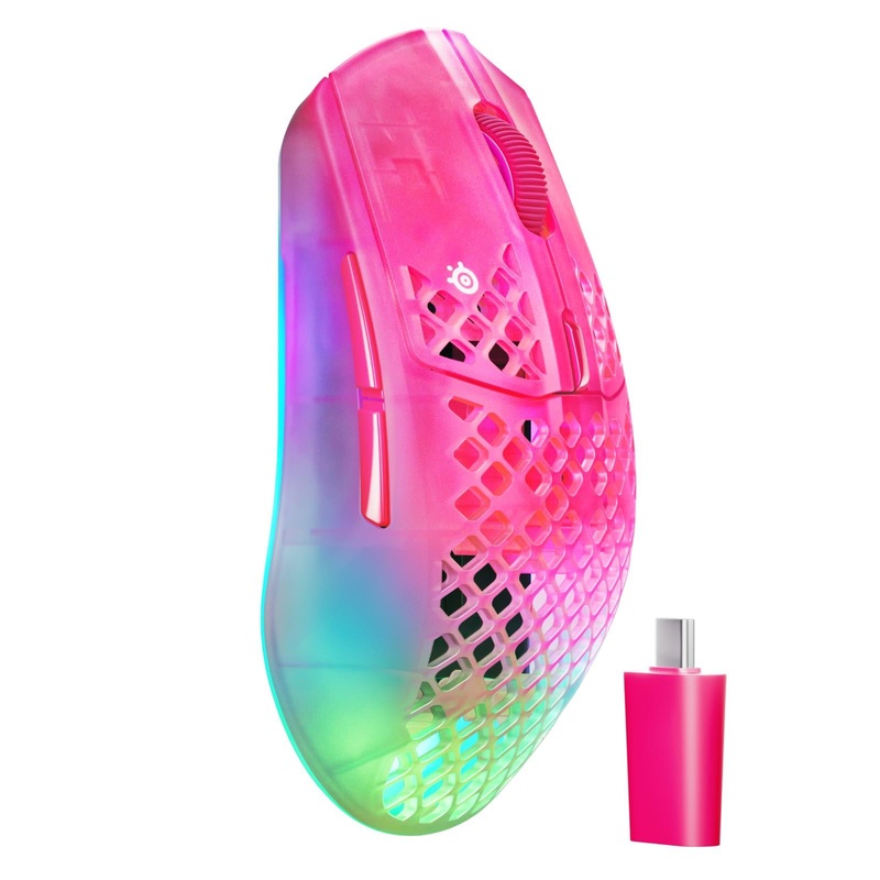 steelseries-aerox-3-wireless-gaming-mouse-magenta-haze SteelSeries Aerox 3 Wireless Gaming Mouse Magenta Haze