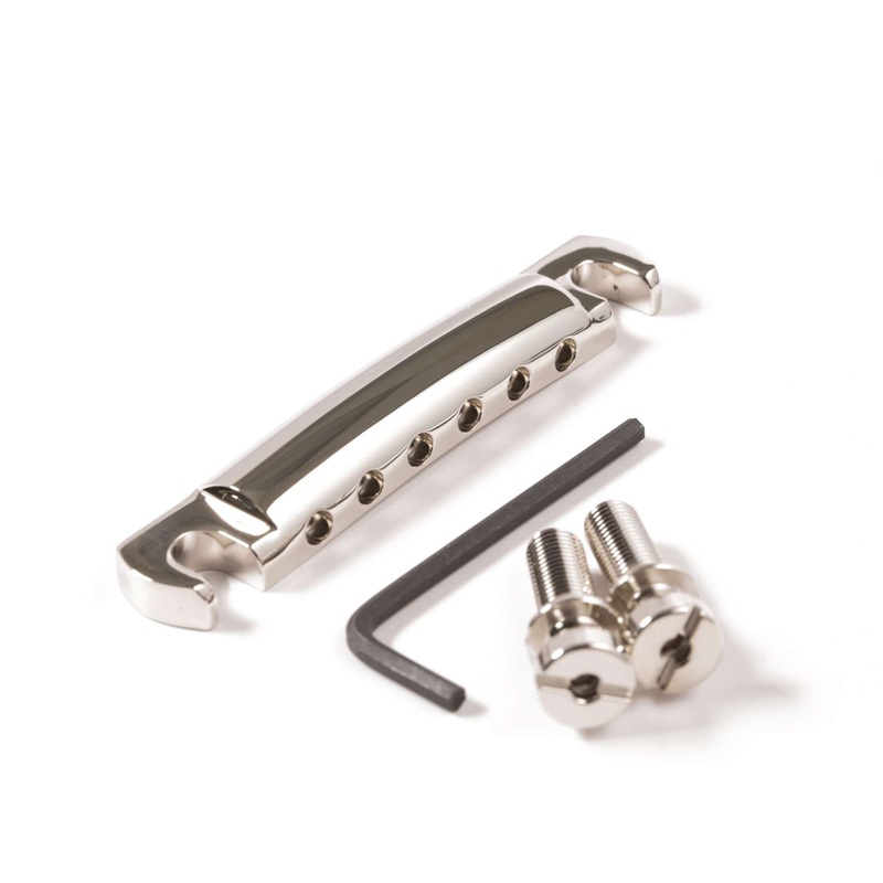 tone-ninja-class-a-locking-lightweight-stop-bar-tailpiece-us-made-nickel Tone Ninja Class-A Locking Lightweight Stop Bar Tailpiece, US Made, Nickel