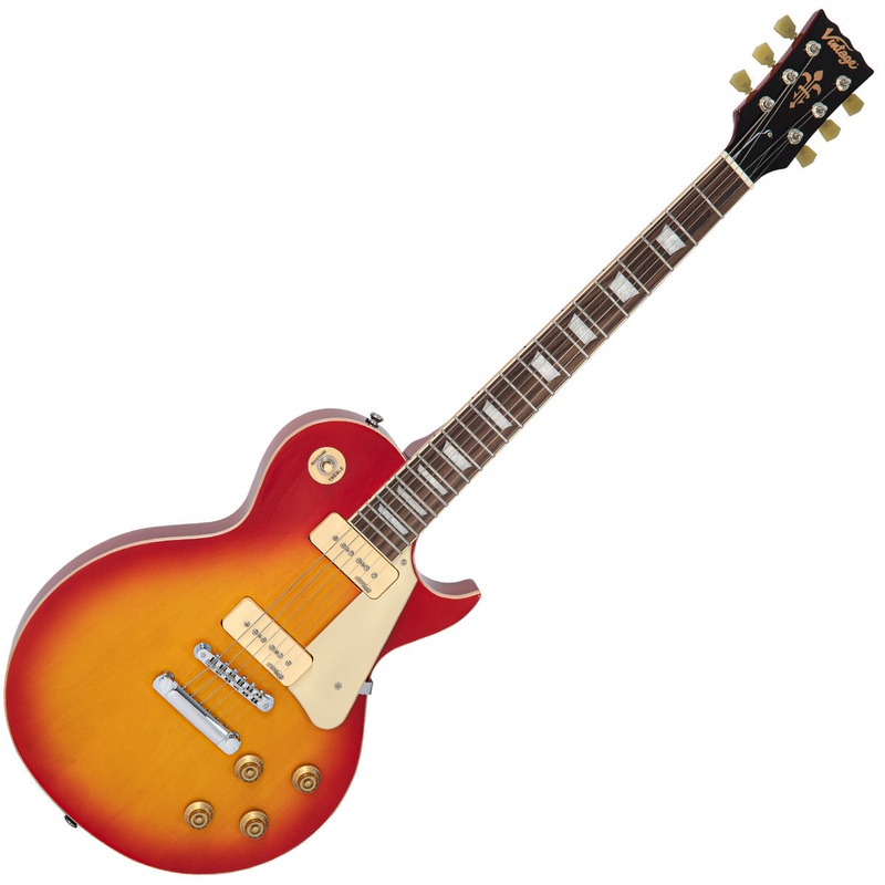 vintage-v100p-reissued-electric-guitar-cherry-sunburst Vintage V100P ReIssued Electric Guitar ~ Cherry Sunburst