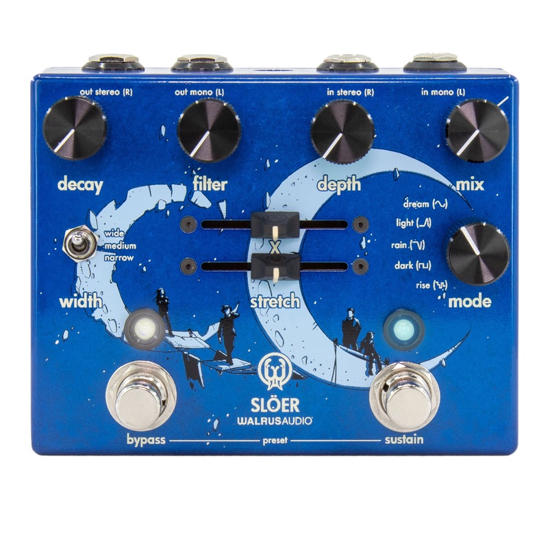 walrus-audio-sloer-stereo-ambient-reverb-pedal-blue Walrus Audio SLOER Stereo Ambient Reverb Pedal - Blue