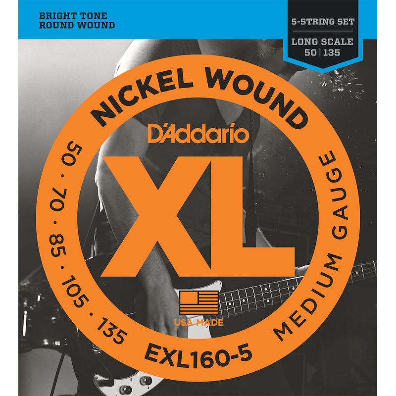 d-addario-exl160-5-5-string-nickel-wound-bass-strings-medium-50-135-long-scale D'Addario EXL160-5 5-String Nickel Wound Bass Strings Medium, 50-135, Long Scale