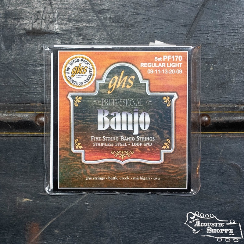 ghs-pf170-stainless-steel-5-string-banjo-regular-light-strings GHS PF170 Stainless Steel 5 String Banjo - Regular Light Strings