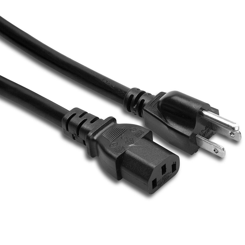 hosa-pwc-401-5-power-cord-iec-c13-to-nema-5-15p-1-5-ft Hosa PWC-401.5 Power Cord IEC C13 to NEMA 5-15P 1.5 ft