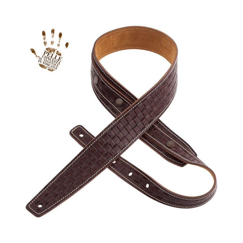 magrabo-buttons-bs-embossed-intreccio-dark-brown-5-cm Magrabo Buttons Bs Embossed Intreccio - Dark Brown 5 Cm