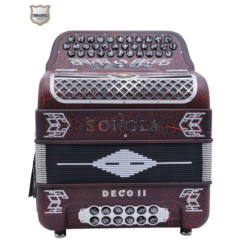 maxim-s-sonola-5-switch-fbe-accordion-34-button-lava-red MAXIM'S SONOLA 5 Switch FBE Accordion 34 Button - Lava Red