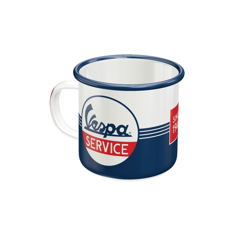 nostalgic-art-enamel-coffee-mug-scooter-theme-vespa-service-360ml-8x8cm Nostalgic-Art Enamel Coffee Mug Scooter Theme Vespa Service 360ml 8x8cm