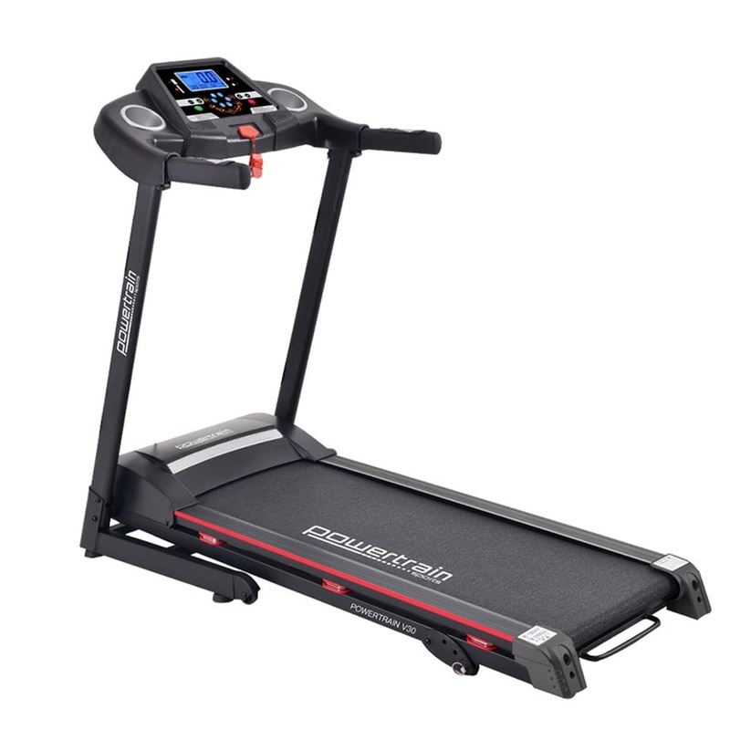 powertrain-v30-foldable-treadmill-420mm-running-belt-14-8kmh-speed-3-level-incline12-programs-usb-aux Powertrain V30 Foldable Treadmill 420mm Running Belt 14.8kmh Speed 3 Level Incline12 Programs USB AUX