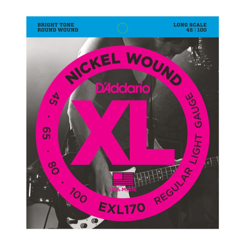 d-addario-exl170-nickel-bright-electric-bass-strings-long-scale-45-100 D'Addario EXL170 Nickel Bright Electric Bass Strings - Long Scale - 45 - 100 +