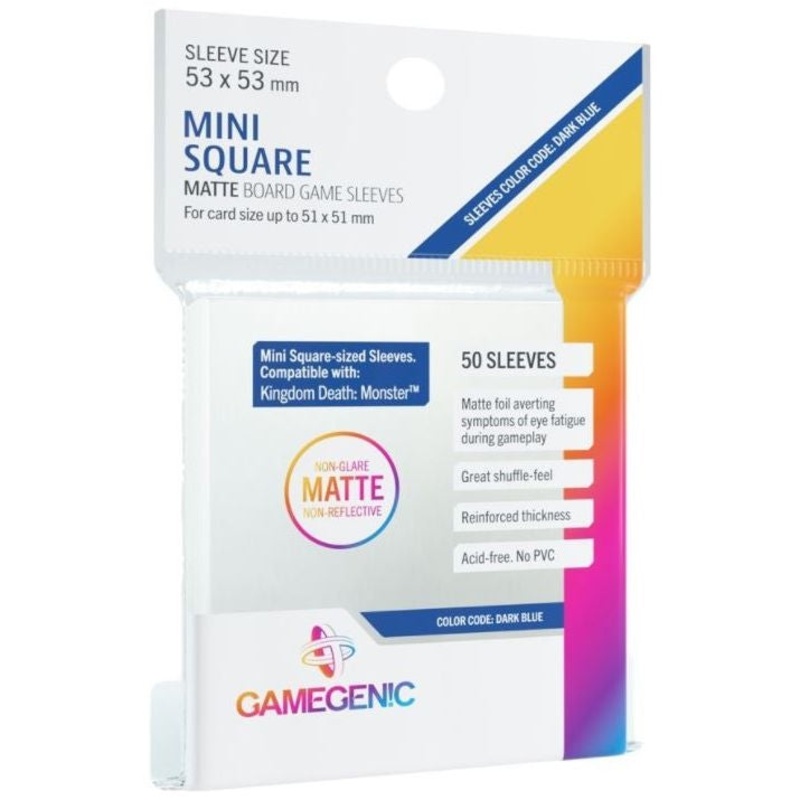 gamegenic-matte-board-game-sleeves-mini-square-sized-kingdom-death-monster-53mmx53mm-50-sleeves-dark-blue Gamegenic Matte Board Game Sleeves Mini Square Sized/Kingdom Death Monster 53mmx53mm 50 Sleeves (Dark Blue)
