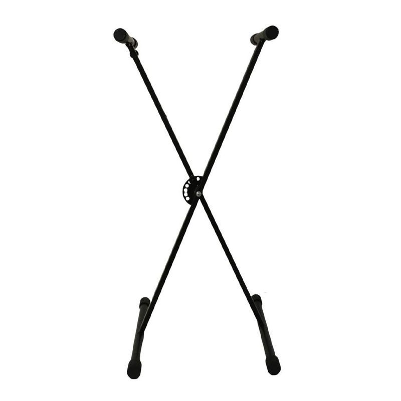 shriro-single-braced-heavy-duty-portable-adjustable-keyboard-stand-black Shriro Single Braced Heavy-Duty Portable/Adjustable Keyboard Stand Black