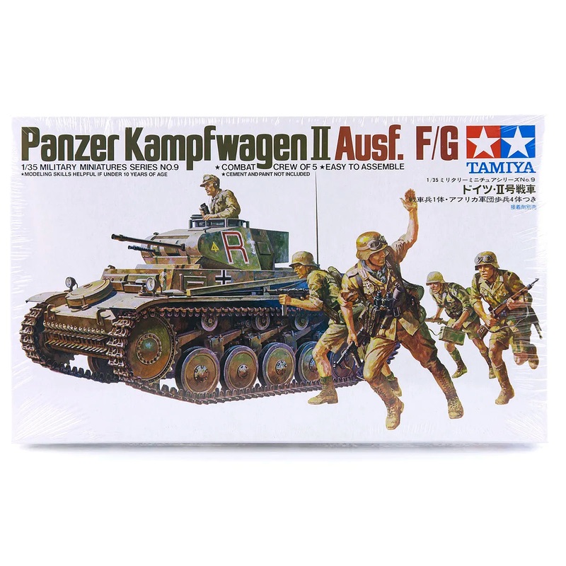 tamiya-1-35-german-panzer-kampfwagen-ii-ausf-f-g-tank-scaled-plastic-model-kit Tamiya 1/35 German Panzer Kampfwagen II Ausf. F/G Tank Scaled Plastic Model Kit