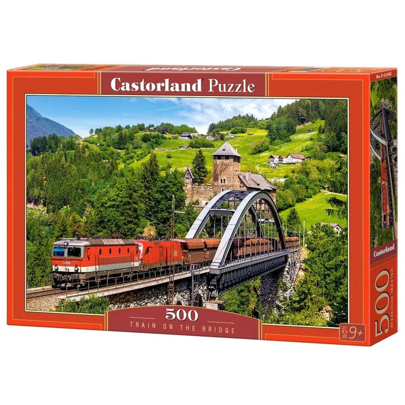 castorland-500-pieces-train-on-the-bridge-puzzle Castorland 500-Pieces Train On The Bridge Puzzle