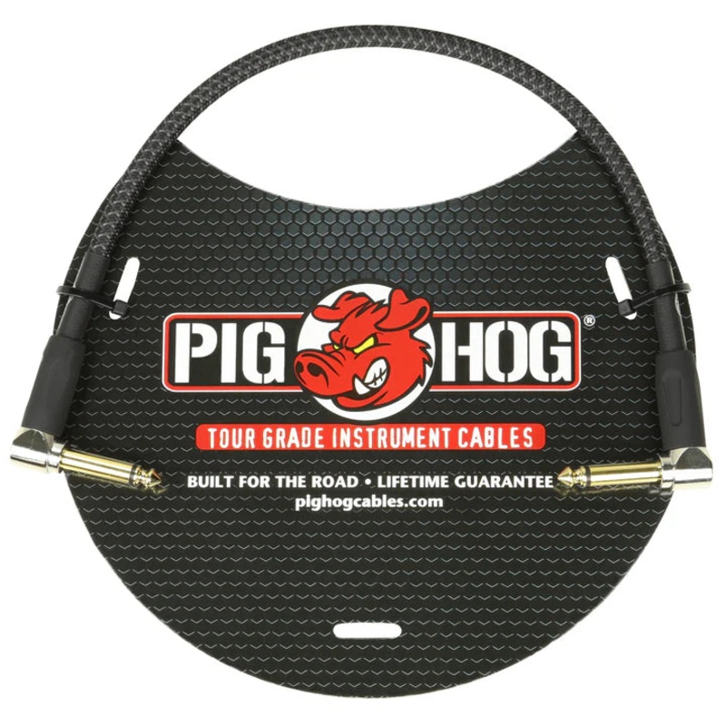 pig-hog-1ft-right-angle-patch-cord-pch1bkr Pig Hog 1ft. Right Angle patch cord PCH1BKR