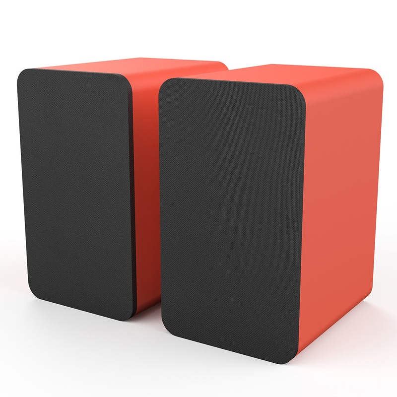 silcron-slr07-wireless-active-bookshelf-speakers-set-with-hdmi-arc-red Silcron SLR07 Wireless Active Bookshelf Speakers Set with HDMI ARC - Red