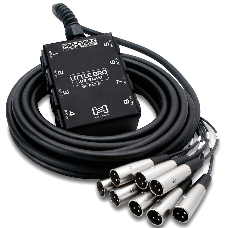 hosa-sh-8x0-25-pro-conex-little-bro-sub-snake-8-x-xlr-sends-and-no-returns-25-ft Hosa SH-8X0-25 Pro-Conex Little Bro Sub Snake 8 x XLR Sends and No Returns 25 ft
