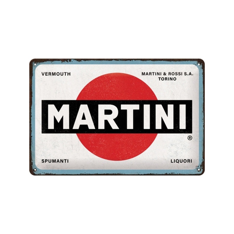 nostalgic-art-20x30cm-medium-sign-plaque-martini-logo-white Nostalgic-Art 20x30cm Medium Sign Plaque Martini Logo White
