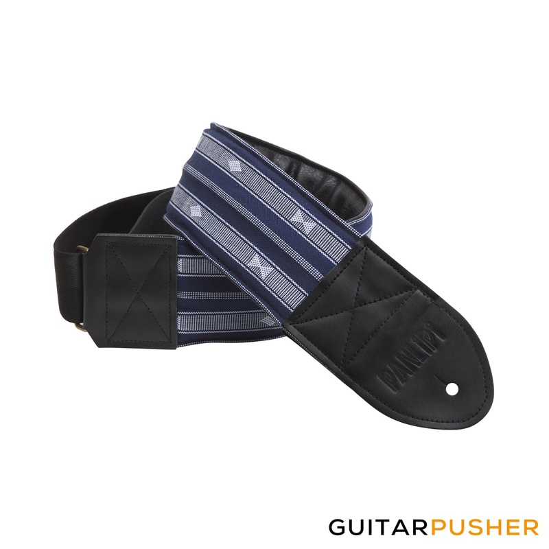 panlipi-sagada-loom-weave-audrey-basssag07-3-bass-guitar-strap-navy-blue Panlipi Sagada Loom Weave Audrey BASSSAG07 3" Bass Guitar Strap - Navy Blue