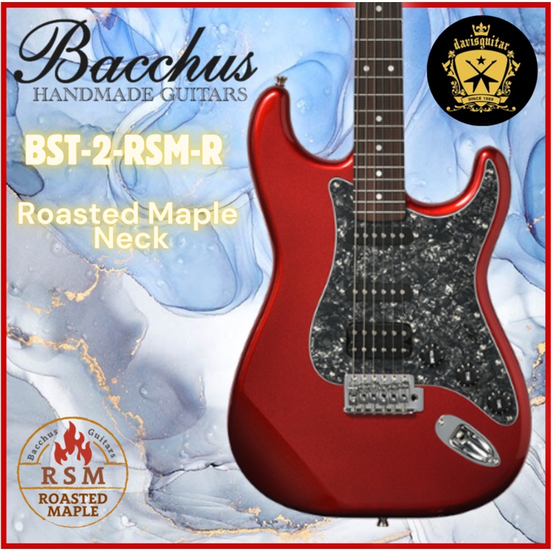 bacchus-bst-2-rsm-r-bppg-car-candy-apple-red-electric-guitar-roasted-maple-neck-with-free-bag Bacchus BST-2-RSM-R-BPPG-CAR Candy Apple Red Electric Guitar Roasted Maple Neck with FREE bag