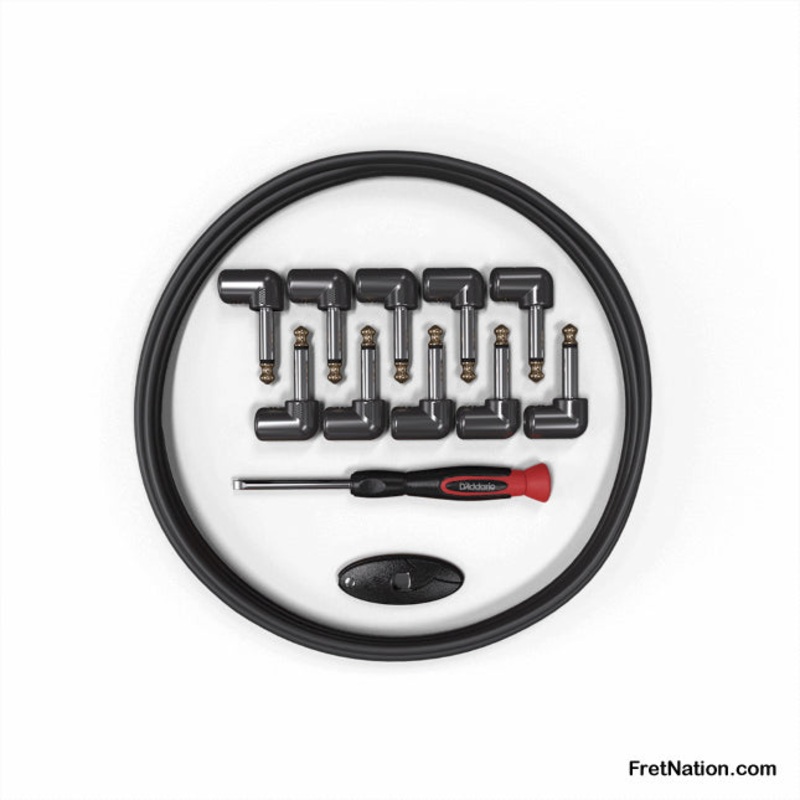 d-addario-diy-solderless-custom-pedalboard-cable-kit-10-foot-10-plugs-pw-gpkit-10 D'Addario DIY Solderless Custom Pedalboard Cable Kit - 10 Foot - 10 Plugs - PW-GPKIT-10