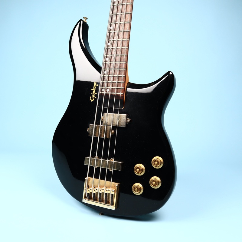 epiphone-5-string-bass-guitar-black-ebm-5-black Epiphone 5-String Bass Guitar Black EBM-5 Black