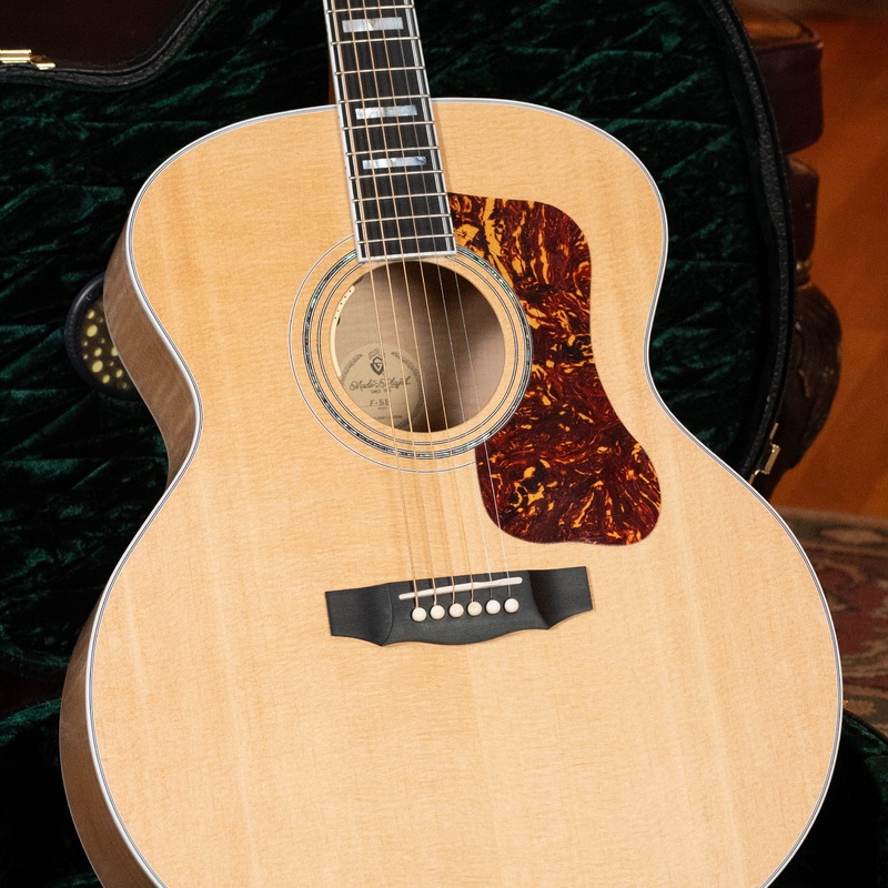 guild-f-55e-sitka-maple-jumbo-natural-gloss-guitar-w-electronics-0842 Guild F-55E Sitka/Maple Jumbo Natural Gloss Guitar w/Electronics #0842