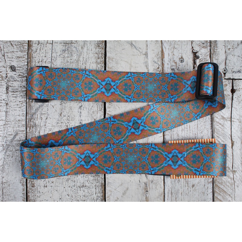 henry-heller-2-artist-series-sublimation-strap-orange-kaleidoscope-design Henry Heller 2" Artist Series Sublimation Strap - Orange Kaleidoscope Design