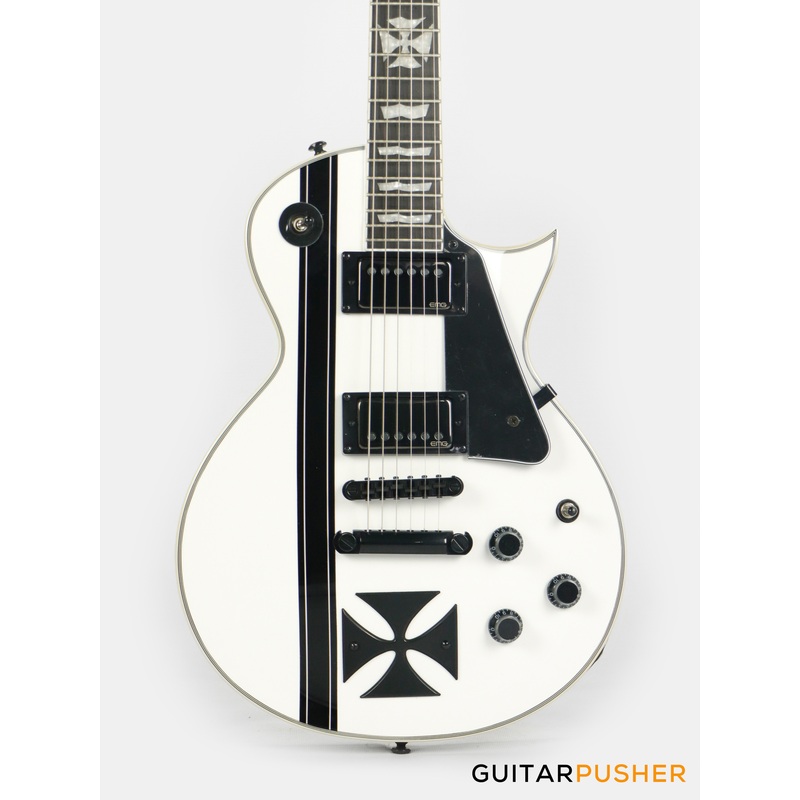 ltd-james-hetfield-signature-signature-iron-cross-singlecut-electric-guitar-w-emg-jh-humbucker-pickups-snow-white LTD James Hetfield Signature Signature Iron Cross Singlecut Electric Guitar w/ EMG JH Humbucker Pickups - Snow White