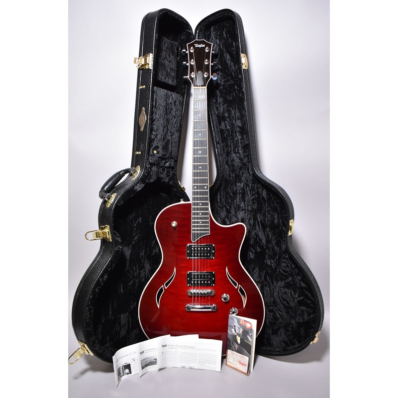 2009-taylor-t3-semi-hollowbody-ruby-red-burst-w-ohsc 2009 Taylor T3 Semi-Hollowbody Ruby Red Burst w/OHSC