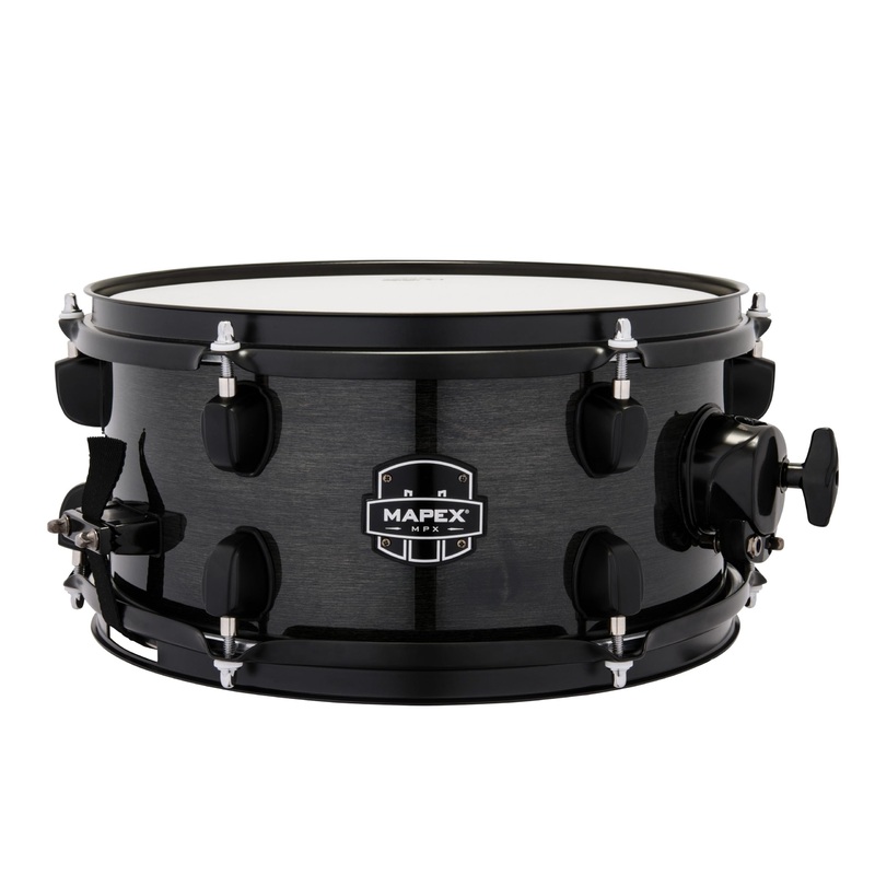 mapex-mpx-maple-poplar-side-snare-drum-6-x-12-inch-black-with-black-hardware-mpnmp2600bmb Mapex MPX Maple/Poplar Side Snare Drum - 6 x 12-inch - Black with Black Hardware (MPNMP2600BMB)
