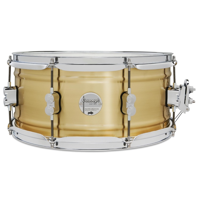 pdp-by-dw-concept-series-1-2mm-natural-satin-brushed-brass-6-5x14-snare-drum-pdsn6514nbbc PDP By DW Concept Series 1.2mm Natural Satin Brushed Brass 6.5x14 Snare Drum (PDSN6514NBBC)
