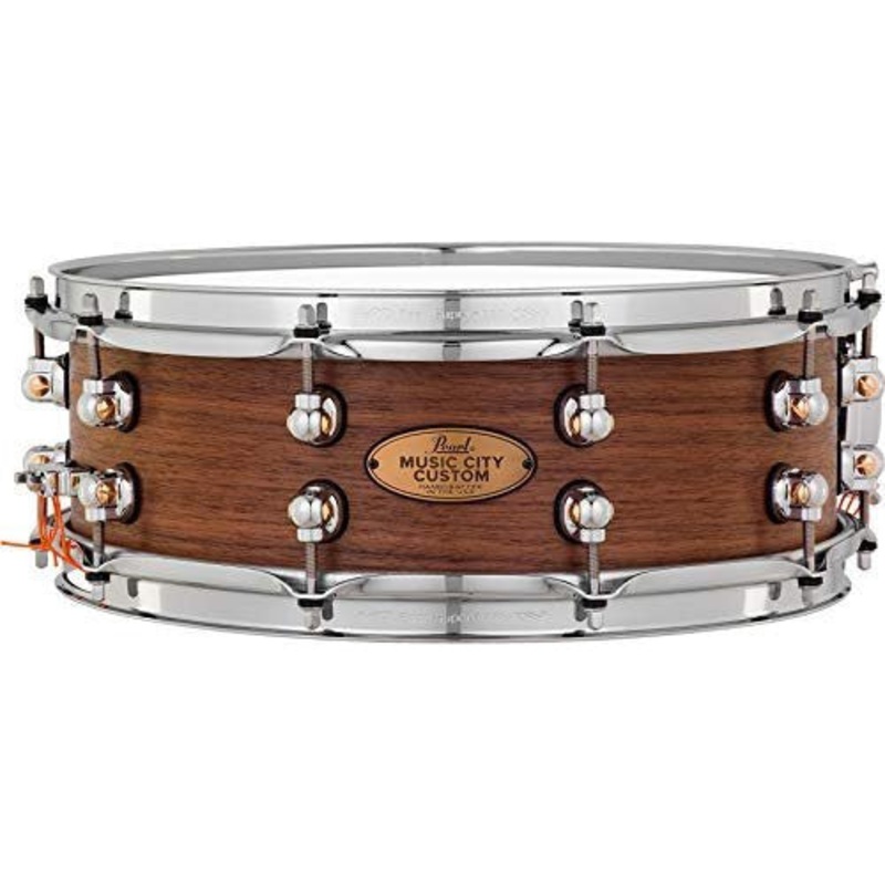 pearl-music-city-custom-solid-walnut-snare-drum-5-x-14-inch-natural-hand-rubbed-finish Pearl Music City Custom Solid Walnut Snare Drum - 5 x 14-inch - Natural Hand-Rubbed Finish