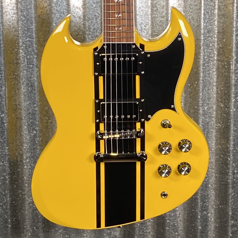 westcreek-guitars-racer-sg-offset-style-bumble-b-yellow-0131-used Westcreek Guitars Racer SG Offset Style Bumble-B Yellow #0131 Used