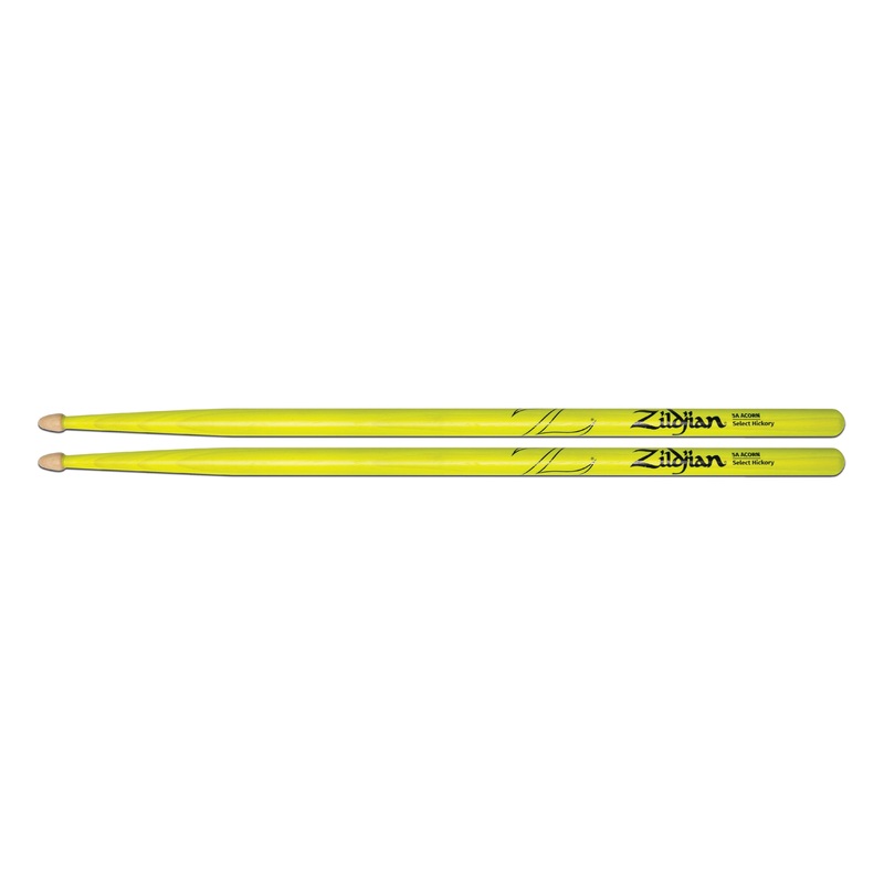 zildjian-acorn-drumsticks-5a-neon-yellow Zildjian Acorn Drumsticks - 5A - Neon Yellow
