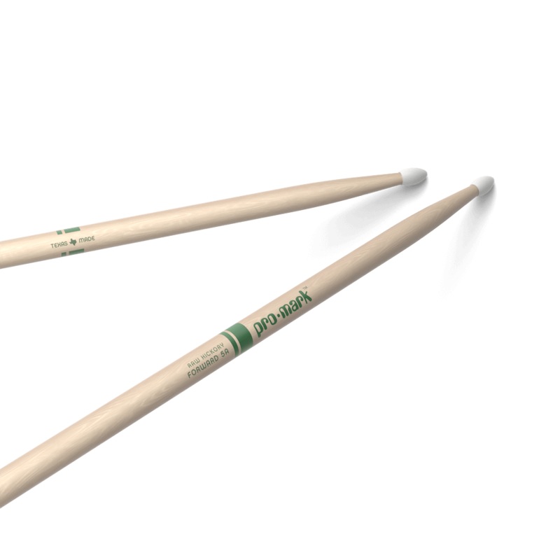 classic-forward-5a-raw-hickory-drumstick-oval-nylon-tip Classic Forward 5A Raw Hickory Drumstick, Oval Nylon Tip