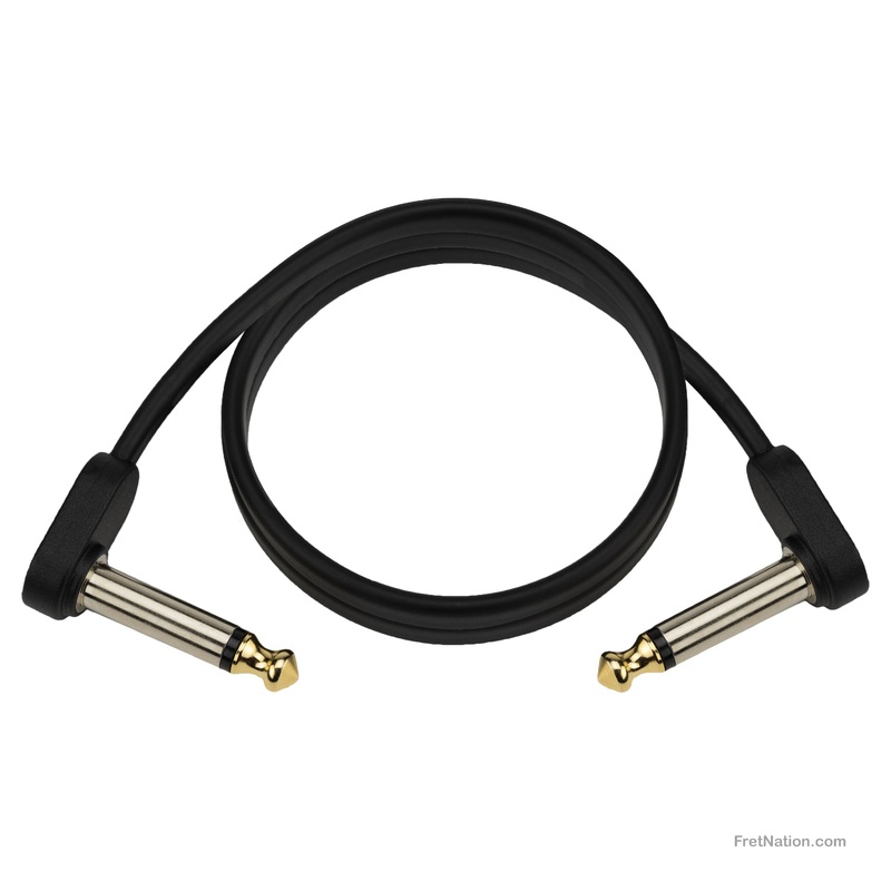d-addario-custom-series-flat-instrument-patch-cable-02-foot-1-4-pw-fprr-02 D'Addario Custom Series Flat Instrument Patch Cable 02-Foot 1/4" - PW-FPRR-02