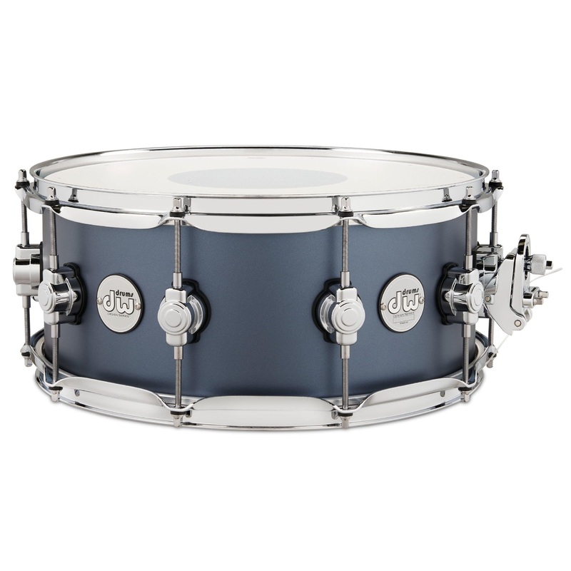 dw-design-series-snare-drum-6-inch-x-14-inch-blue-slate-ddlm0614ssbs DW Design Series Snare Drum - 6-inch x 14-inch, Blue Slate (DDLM0614SSBS)
