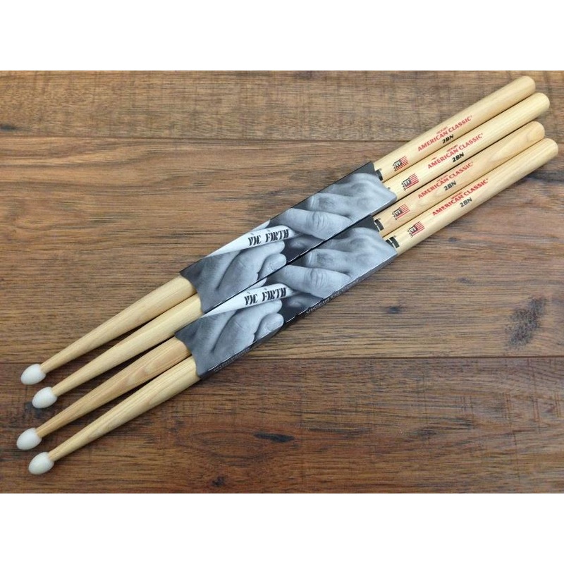 vic-firth-2bn-american-classic-nylon-tip-hickory-drumsticks-2-pair Vic Firth 2BN American Classic Nylon Tip Hickory Drumsticks 2 Pair *