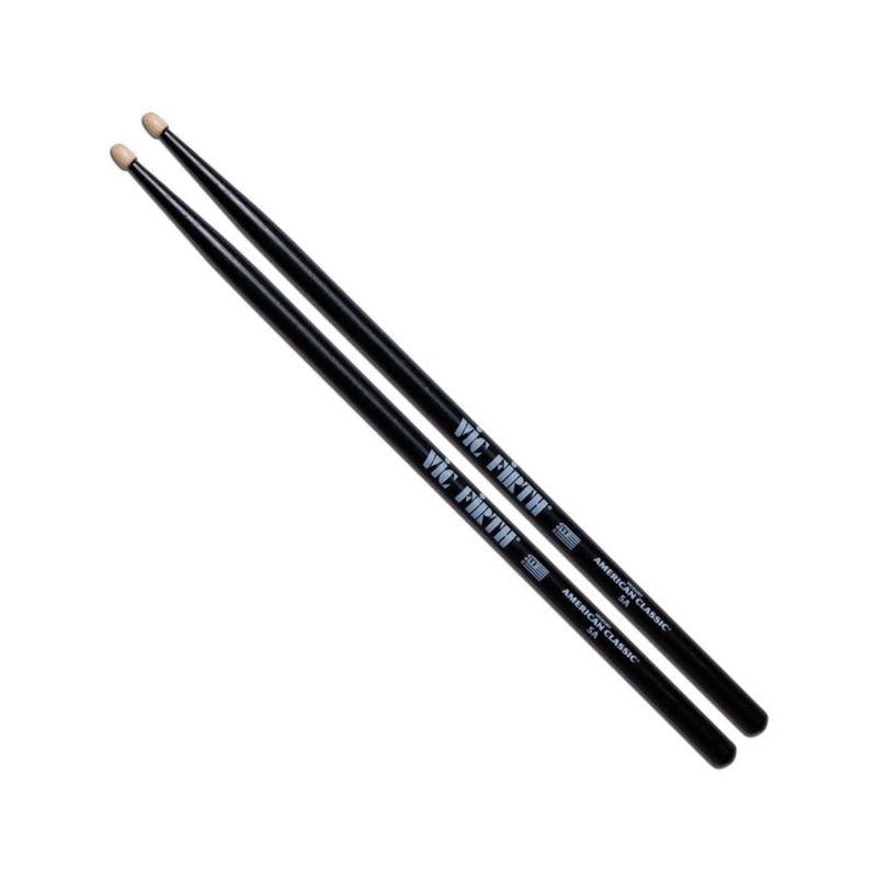 vic-firth-5ab-american-classic-5a-drumsticks-black Vic Firth 5AB American Classic 5A Drumsticks - Black