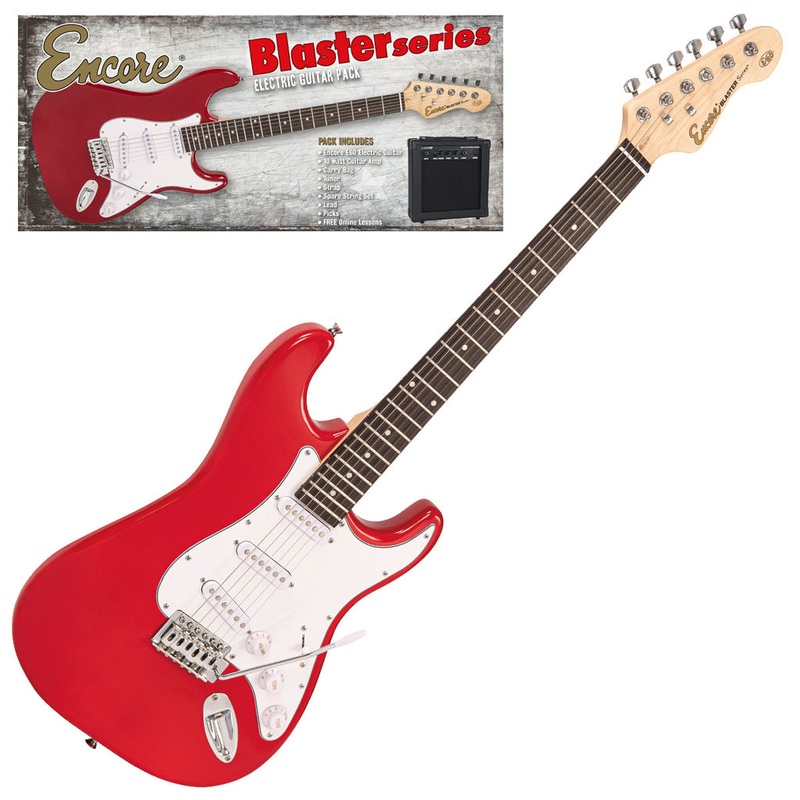 encore-blaster-e60-electric-guitar-pack-gloss-red Encore Blaster E60 Electric Guitar Pack ~ Gloss Red