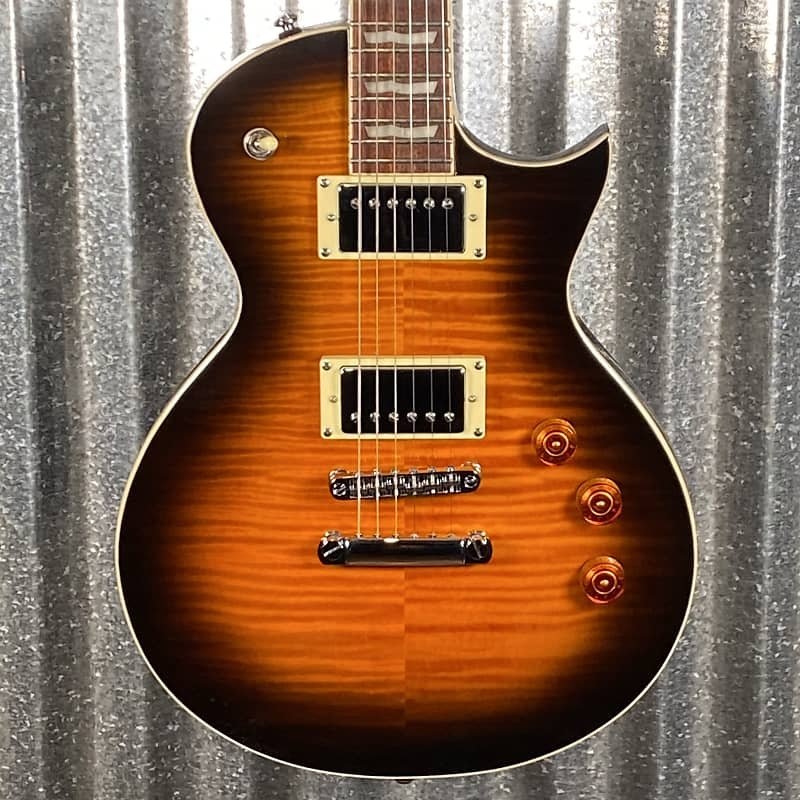 esp-ltd-ec-256-flame-dark-brown-sunburst-guitar-lec256fmdbsb-0426-used ESP LTD EC-256 Flame Dark Brown Sunburst Guitar LEC256FMDBSB #0426 Used