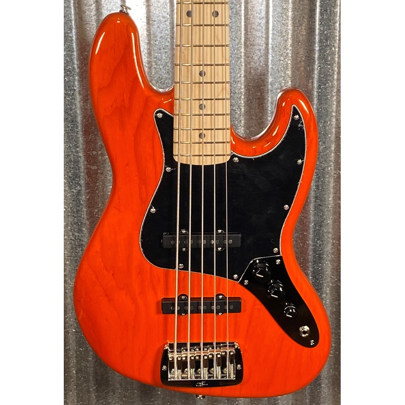g-l-usa-jb5-5-string-bass-clear-orange-case-jb-5-7088 G&L USA JB5 5 String Bass Clear Orange & Case JB-5 #7088